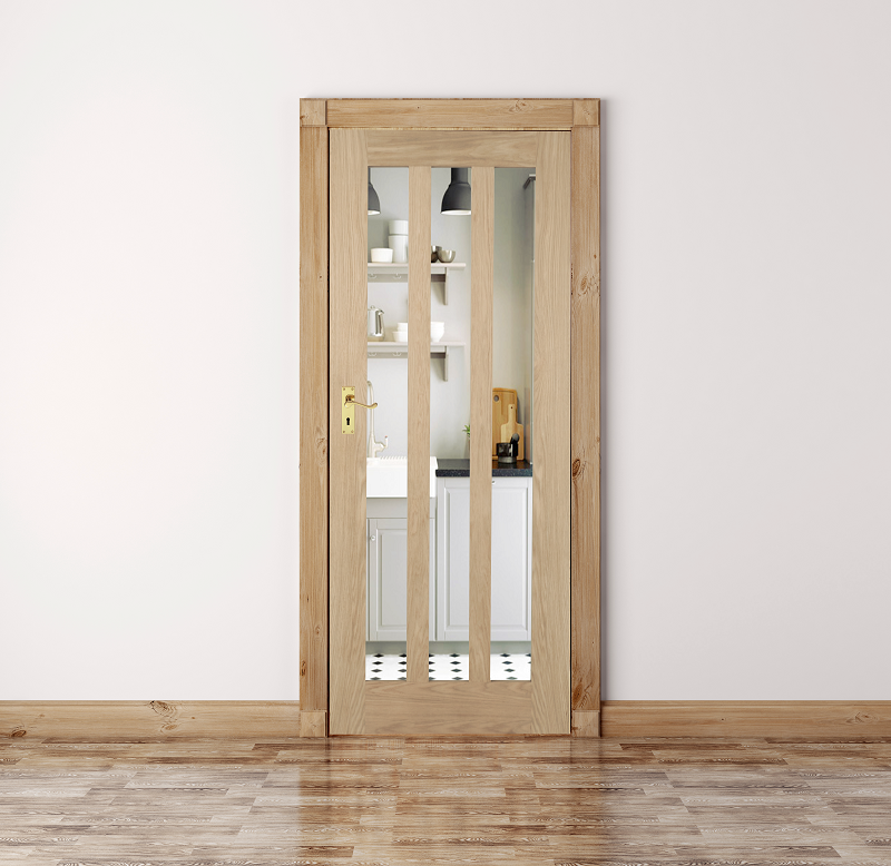 Oak Aston Clear Glass Internal Door