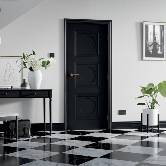 LPD Black Primed Antwerp FD30 3P Internal Fire Door