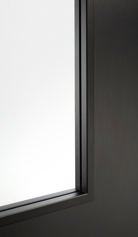 LPD Prefinished Black Monaco Laminate Glazed Internal Door