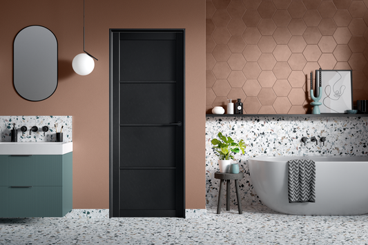 LPD Black Primed Soho 4P Internal Door