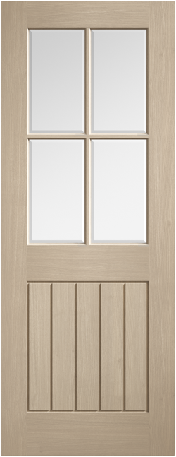 LPD Prefinished Blonde Oak Mexicano 4L Glazed Internal Door