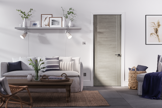 LPD Prefinished Light Grey Laminate Vancouver 5P Internal Door