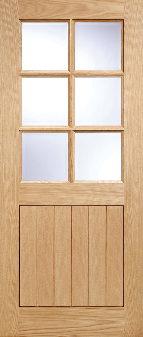 LPD Oak Cottage 6L Glazed External Door