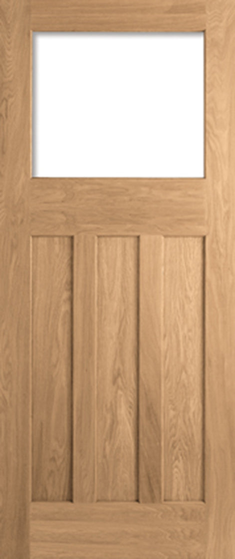 LPD Unfinished Oak DX 30s Style Unglazed 1L Internal Door