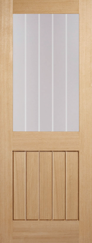 LPD Prefinished Oak Mexicano Half Light Glazed Internal Door