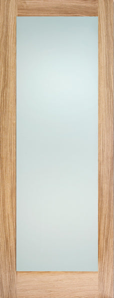 LPD Unfinished Oak Pattern 10 Glazed 1L Frosted Internal Door