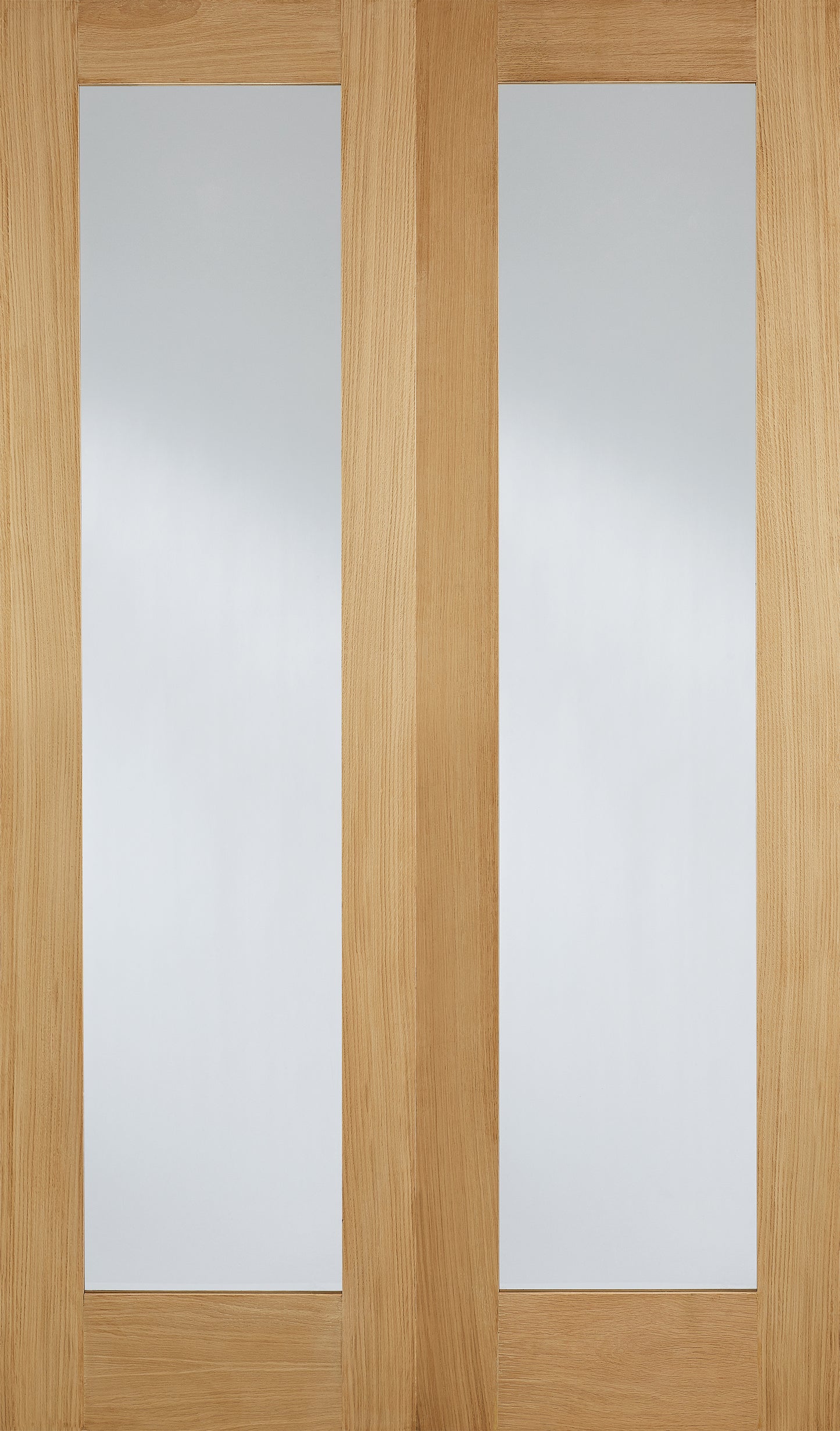 LPD Unfinished Oak Pattern 20 Glazed Internal Door Pair