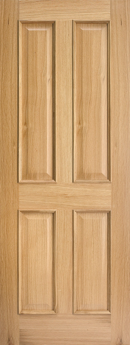 LPD Unfinished Oak Regency 4P FD30 RM2S Internal Fire Door