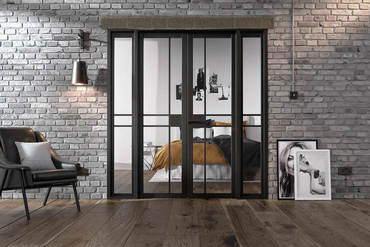LPD Black Primed Greenwich W6 Internal Door Pair