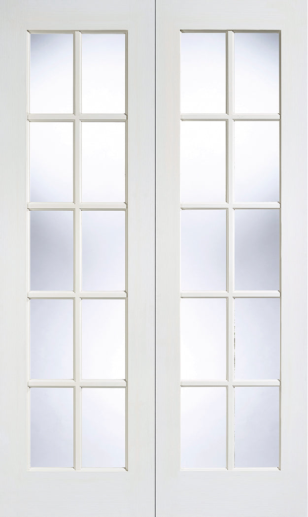 LPD White Primed GTPSA Glazed Internal Door Pair