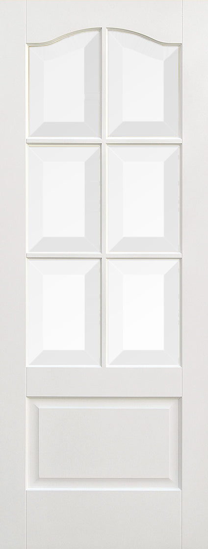 LPD White Primed Kent Glazed 6L Internal Door
