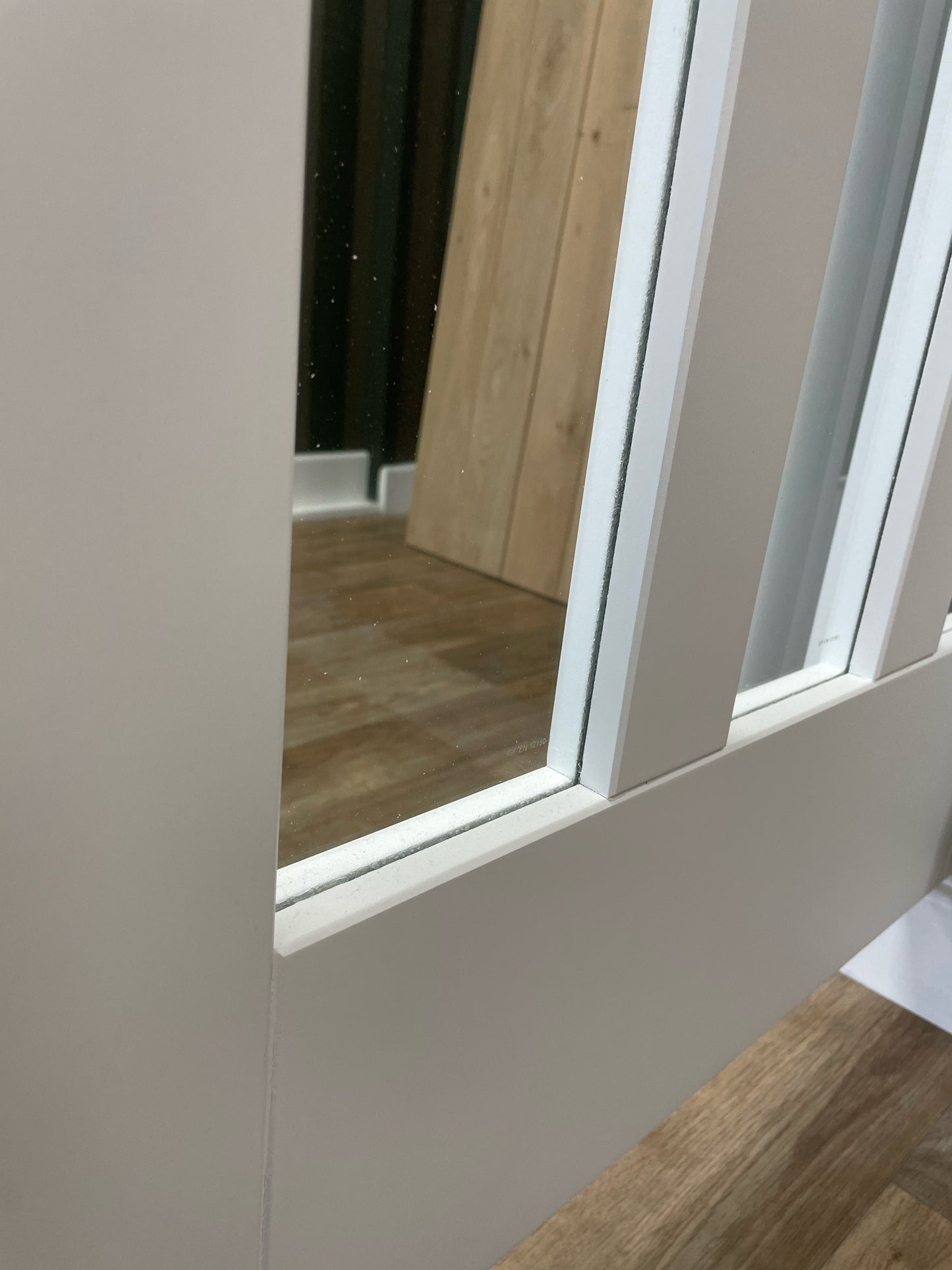 White Primed Aston Clear Glass Internal Door Pair