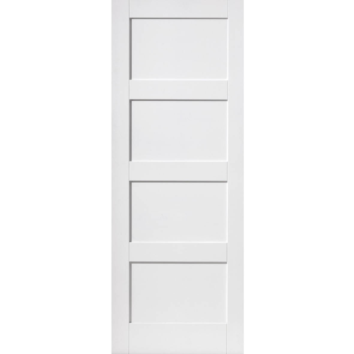 White Primed Shaker 4 Panel Internal Door