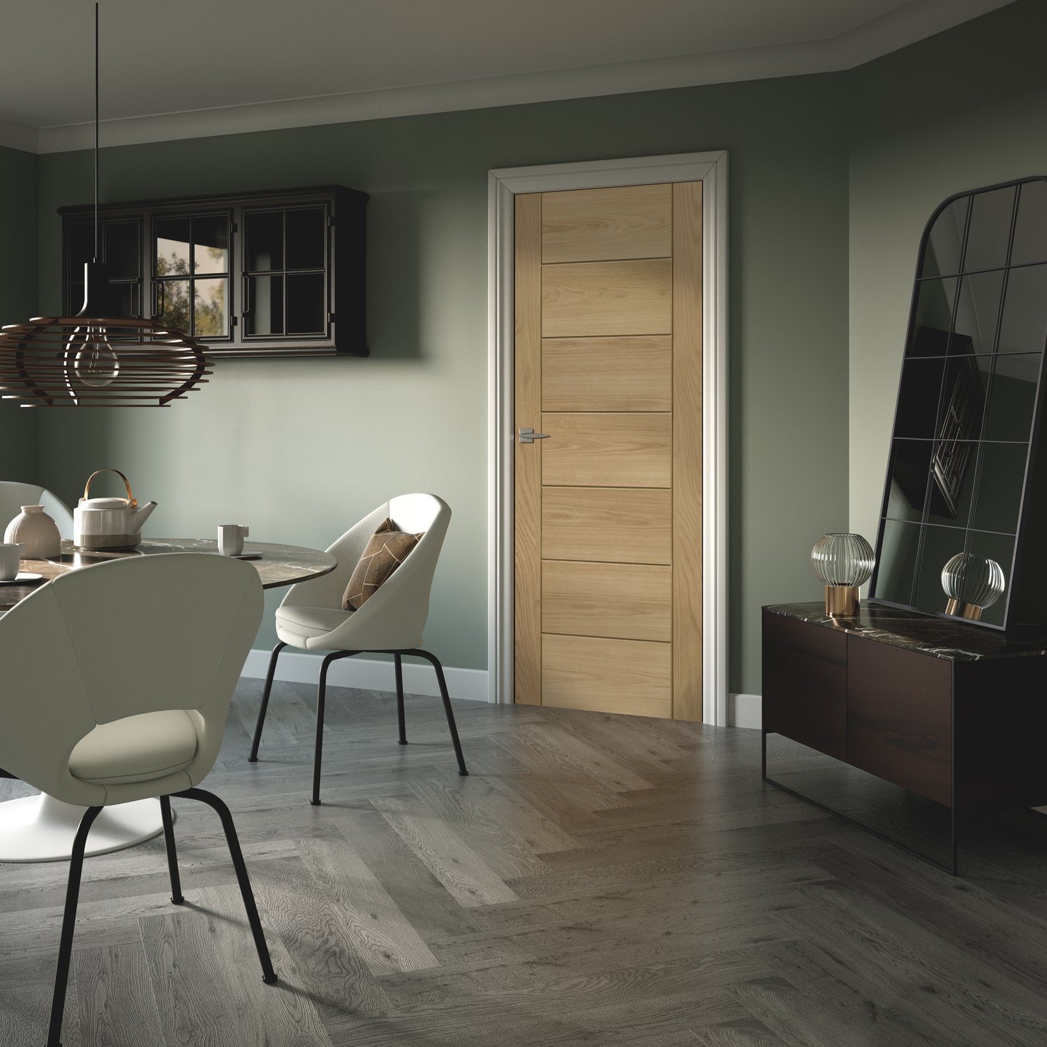 	 Palermo Essential Internal Oak Fire Door