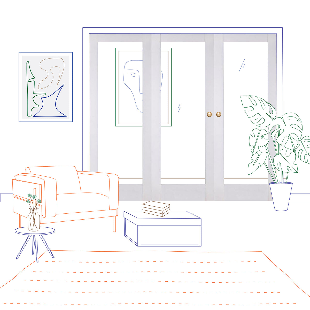 Shaker 1 Light Clear Glass Bifold System