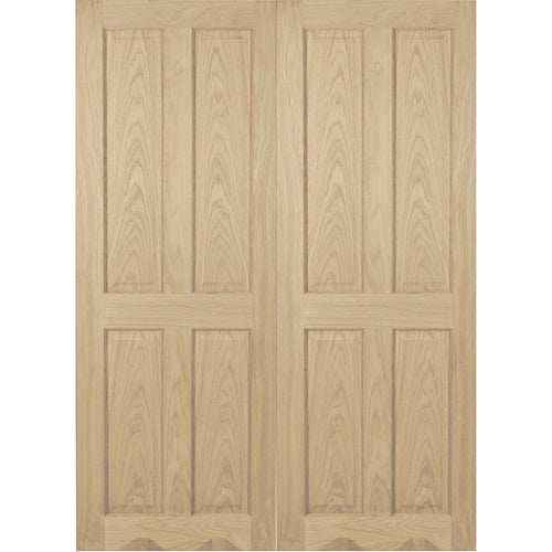 Oak 4 Panel RM0 Internal Door Pair