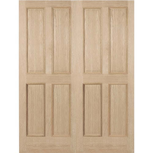 Oak 4 Panel RM2S Internal Door Pair