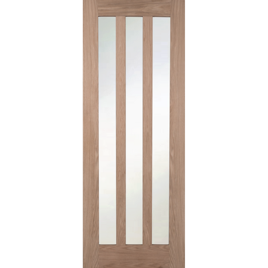 Oak Aston Frosted Glass Pocket Door System