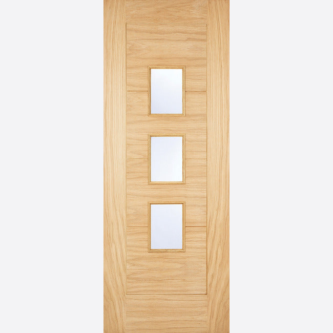 Arta Oak Frosted Glazed External Door