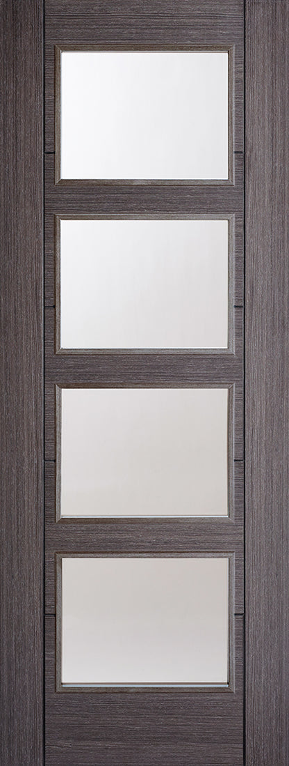 LPD Prefinished Ash Grey Vancouver Glazed 4L Internal Door