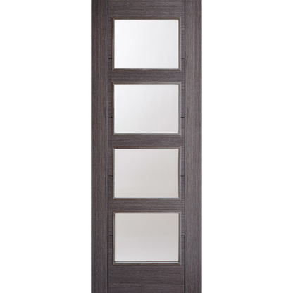LPD Prefinished Ash Grey Vancouver Glazed 4L Internal Door