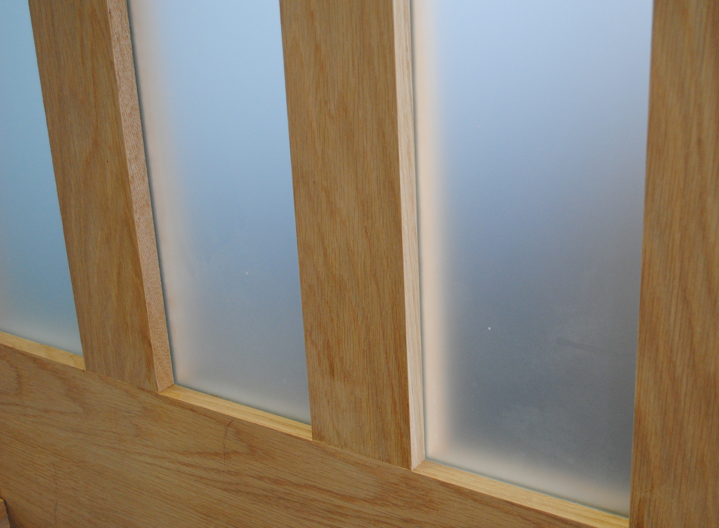 Oak Aston Frosted Glass Bifold System