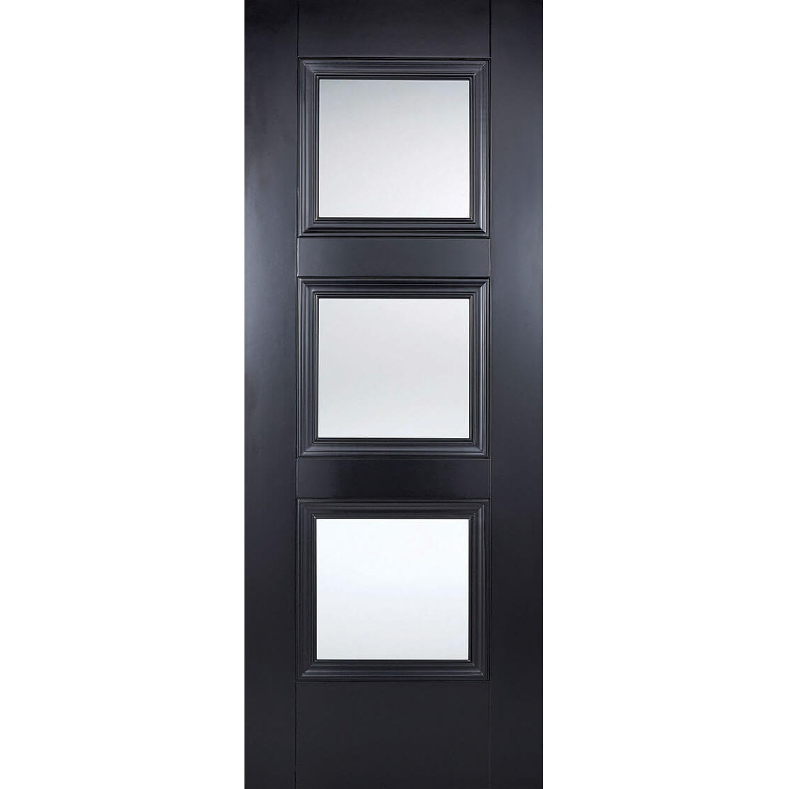 LPD Black Primed Amsterdam 3L Clear Internal Door