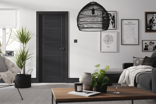 LPD Prefinished Black Ash Laminate Vancouver 5P Internal Door