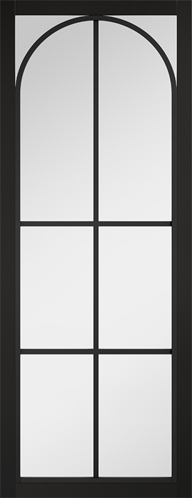 LPD Black Astoria Clear Glazed Internal Door