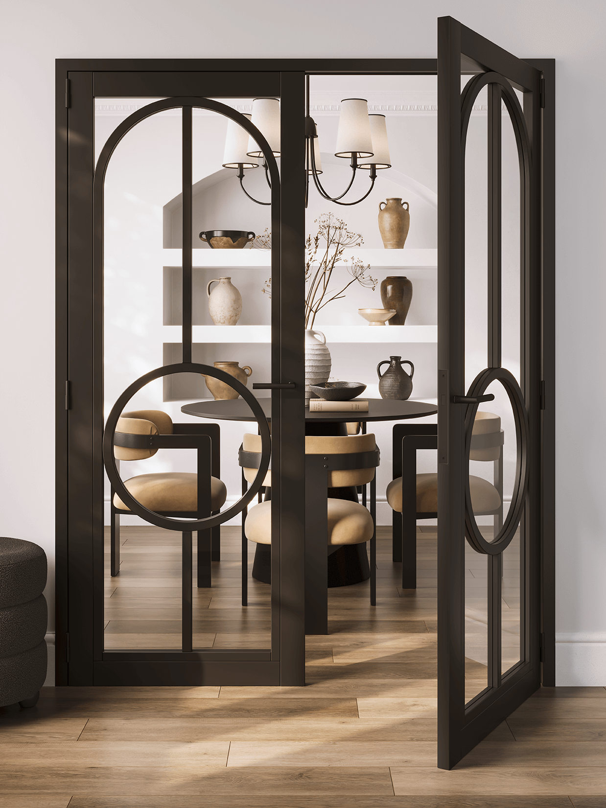LPD Black Bowery Clear Glazed Internal Door
