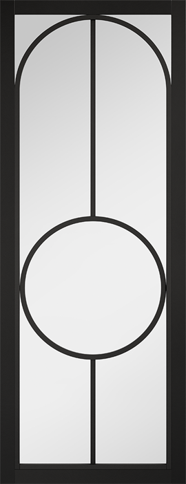 LPD Black Bowery Clear Glazed Internal Door