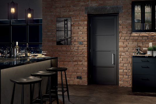 LPD Black Primed Chelsea 4P Internal Door