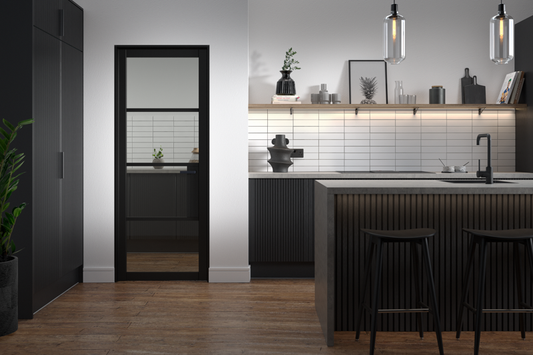 LPD Black Primed Chelsea 4L Clear Internal Door