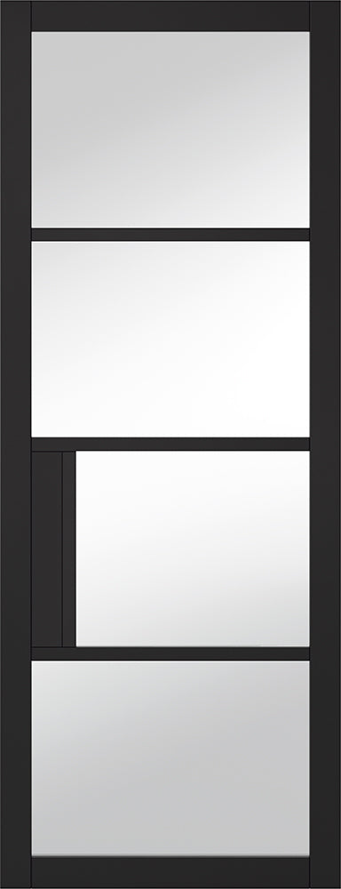 LPD Black Primed Chelsea 4L Clear Internal Door