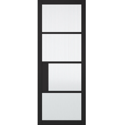 LPD Black Primed Chelsea 4L Reeded Internal Door