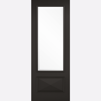 LPD Black Primed Knightsbridge Glazed Internal Door