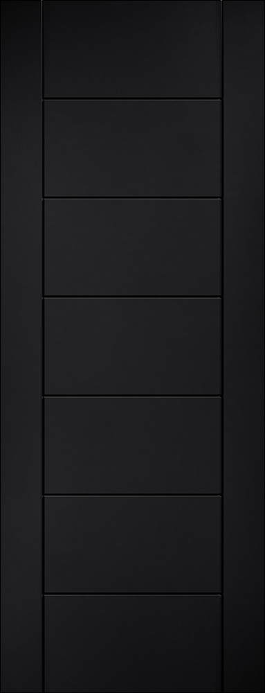 LPD Black Laminate Linear 7P FD30 Internal Fire Door