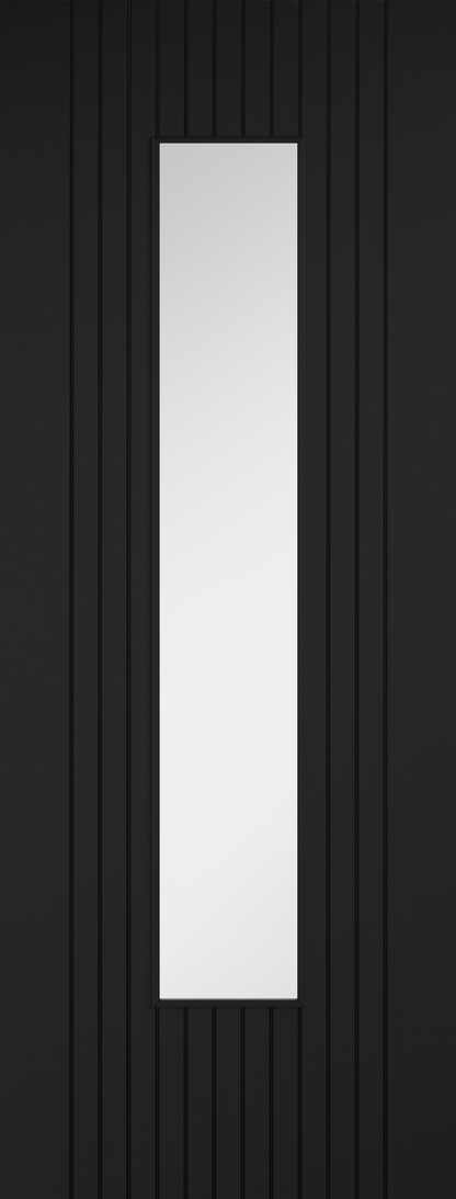 LPD Prefinished Black Laminate Sydney Glazed Internal Door