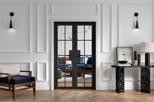 LPD Black Prefinished Malvern W4 Internal Door Pair
