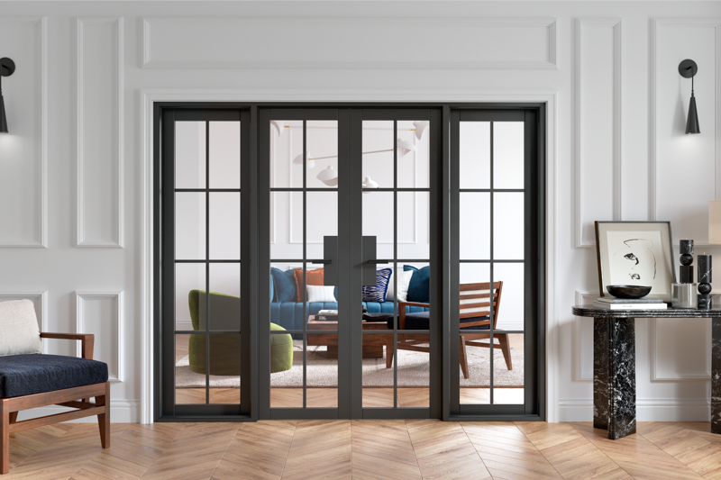 LPD Black Prefinished Malvern W8 Internal Door Pair