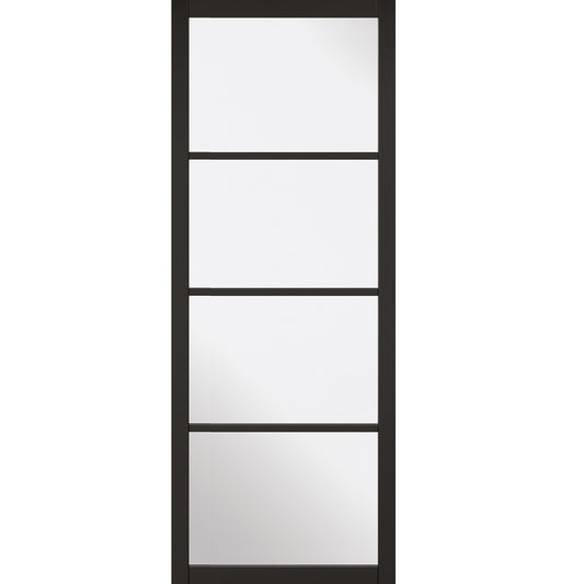 LPD Black Primed Soho 4L Clear Internal Door