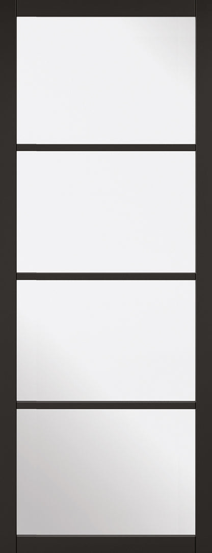 LPD Black Primed Soho 4L Clear Internal Door