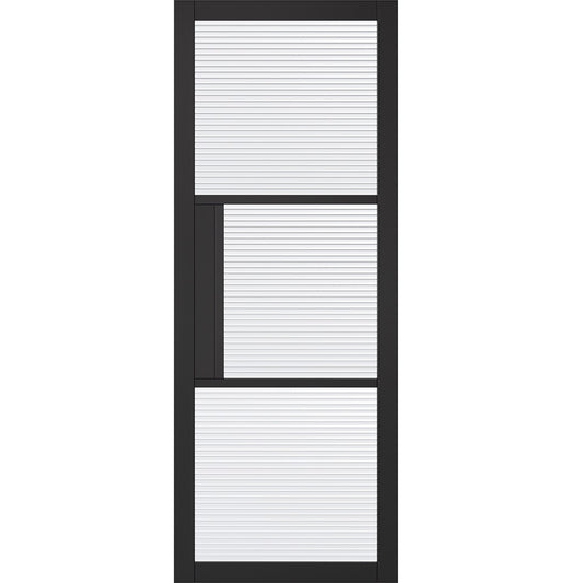 LPD Black Primed Tribeca 3L Reeded Internal Door