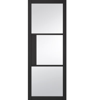 LPD Black Primed Tribeca 3L Clear Internal Door