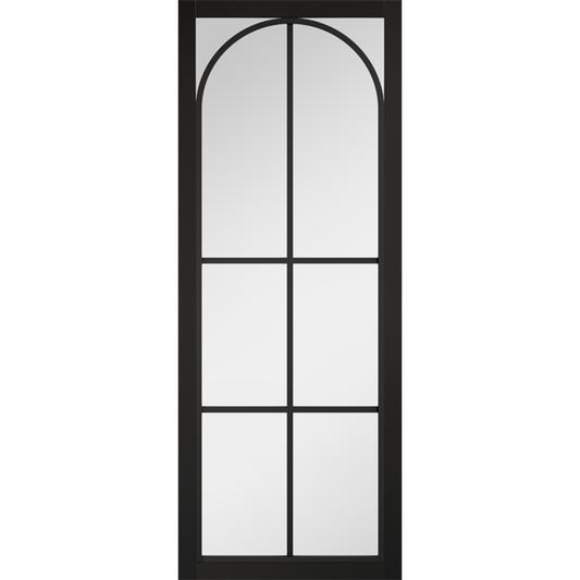 LPD Black Astoria Clear Glazed Internal Door