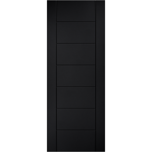 LPD Black Laminate Linear 7P FD30 Internal Fire Door