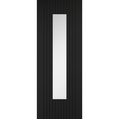 LPD Prefinished Black Laminate Sydney Glazed Internal Door