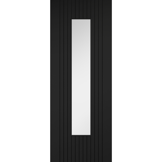 LPD Prefinished Black Laminate Sydney Glazed Internal Door