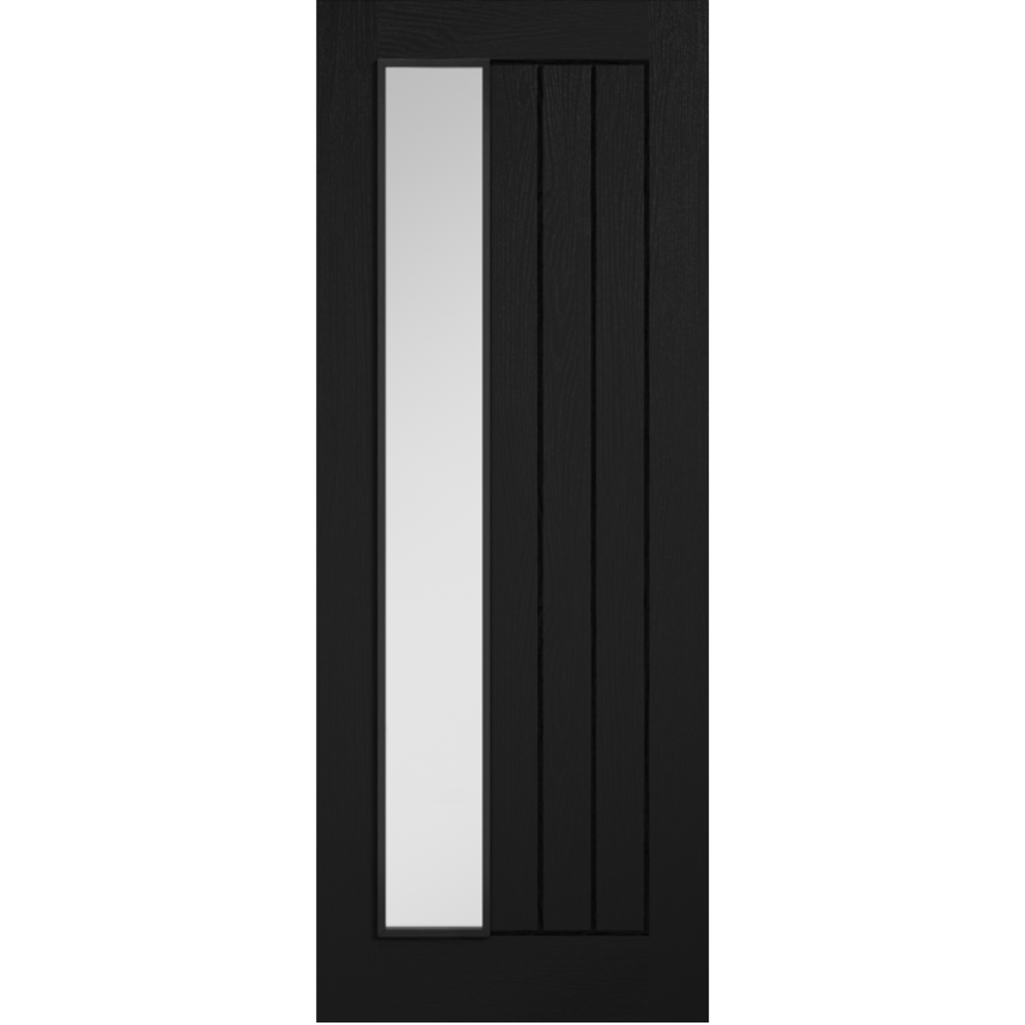 LPD Prefinished Black Mexicano Glazed Offset Internal Door