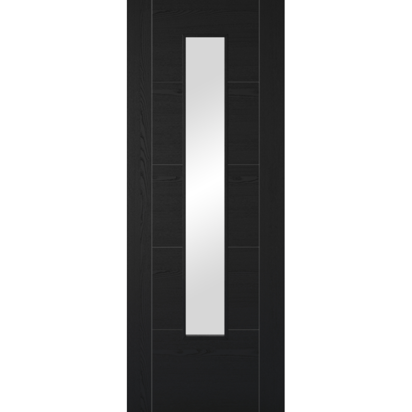 LPD Prefinished Black Ash Laminate Vancouver 1L Glazed Internal Door